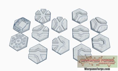 Hex Map Scale Fortifications Set