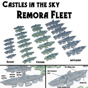 Flying Battleship models - Castles in the Sky