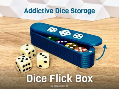 Dice Flick Box (magnetic fidget dice storage)   