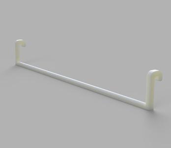 Hanging kitchen towel bar