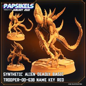 SYNTHETIC ALIEN DEADLY BASIC TROOPER-00-638 NAME KEY RED