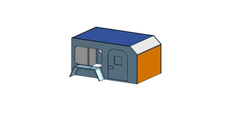 1/18th camper for trailer base easy screw on.   