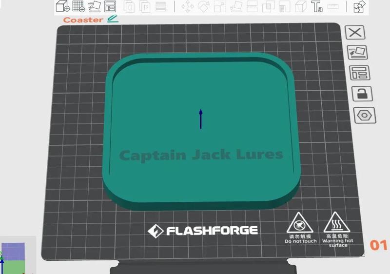 Captain Jack Lures Beverage coaster   