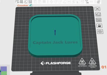 Captain Jack Lures Beverage coaster   