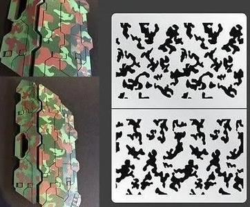 Traditional Camo Stencil (works with spray paint)   