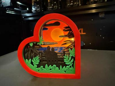 Valentine Heart Shadow Box (no supports)   