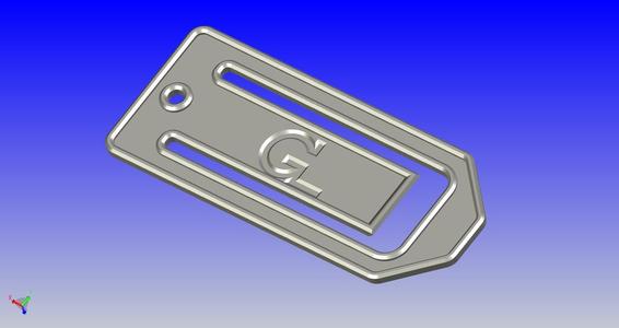 Paperclip/Bookmark with mounting hole