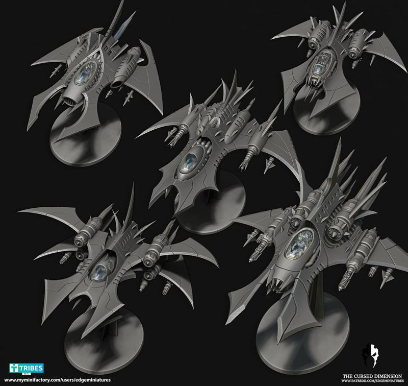 Fighters and Bombers - Cursed Elves - 28mm