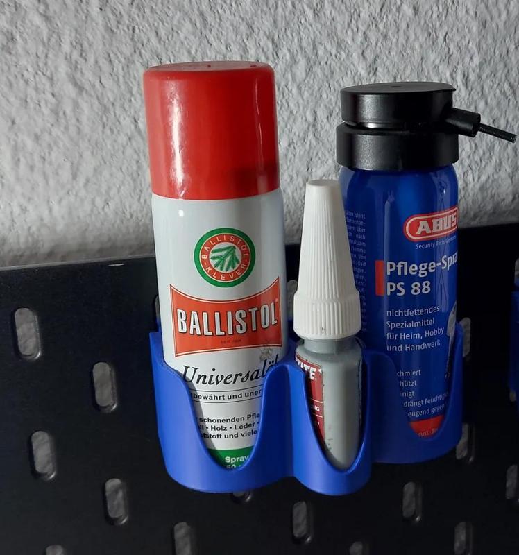 Skadis/ SKÅDIS bottle holder 2 x 35mm round and 5ml loctite   