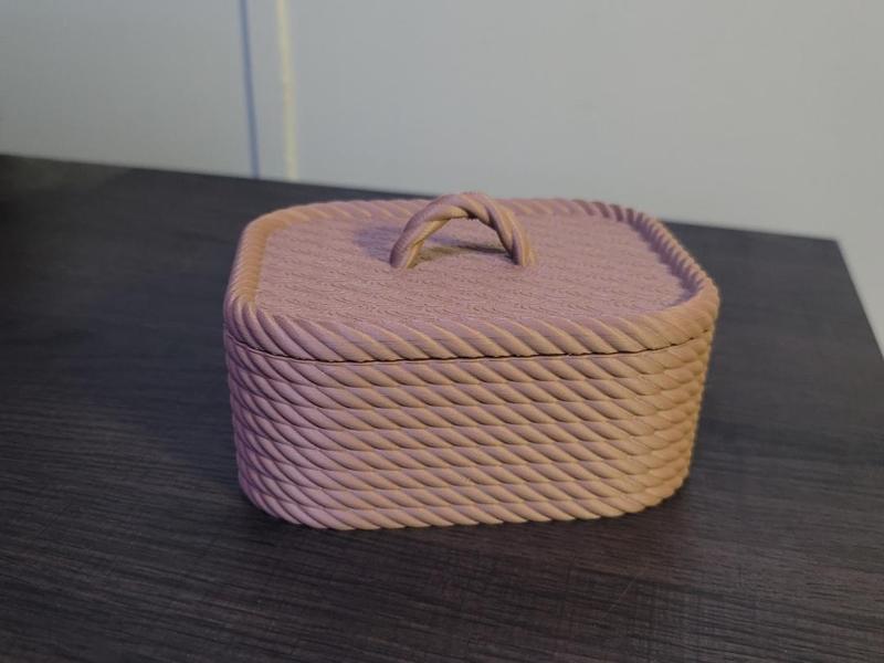 Rope Basket With Lid