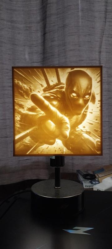 Deadpool lithophane lamp shade