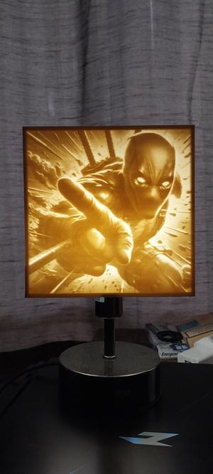 Deadpool lithophane lamp shade