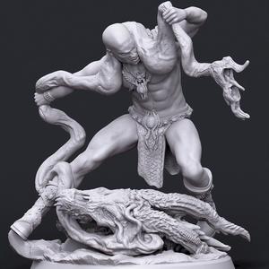 Boneflesh Warrior Vs Spirit (PRE-SUPPORTED 32mm&75mm)