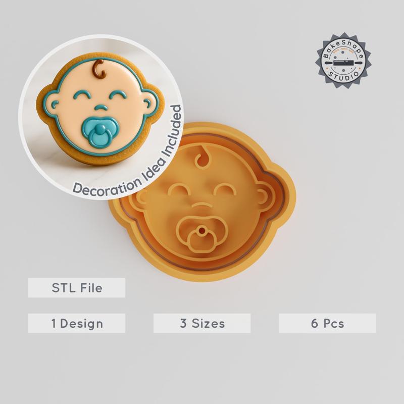 Baby Cookie Cutter & Stamp Set, Perfect for Cookies & Fondant, 3 Sizes, 6 Pieces PRODUCT_28