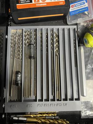 Drill Bit Organizer for Van's RV Aircraft