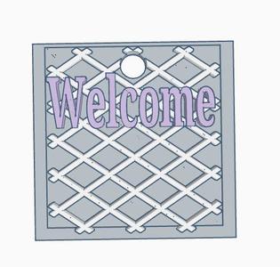 Welcome sing to hang on your door 