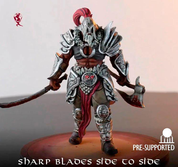 Barbarian Fighter Warrior Sword and Axe