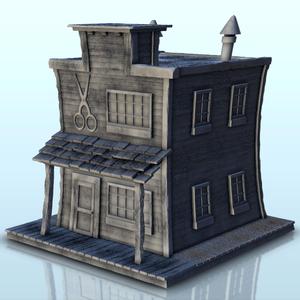 Barbershop with chimney and canopy (1) - Six Gun Sound Desperado Old Chronicles Gunfight Gutshot Blackwater Gulch