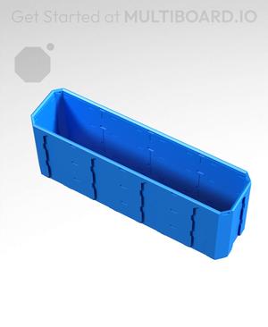 4x1x1.5 - Topped Multipoint Rail - Universal Click-In Multibin Shell Extension
