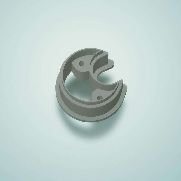 Polymer clay cutter | small moon with drill guides