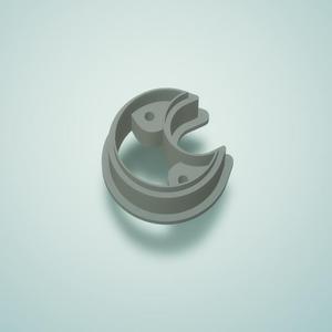 Polymer clay cutter | small moon with drill guides