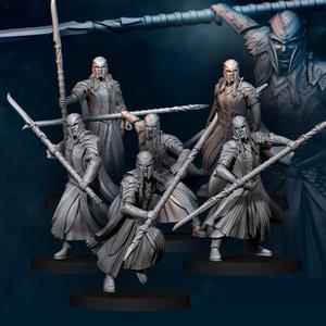 6x Armoured Wood Elf with Spear | Wood Elves | Fantasy