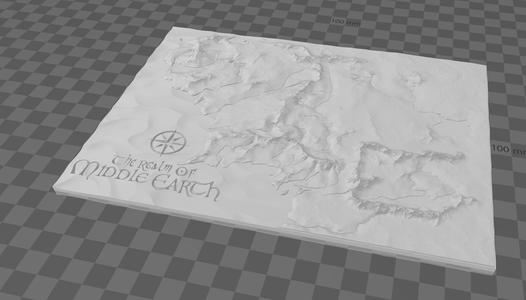 LOTR - map of middle earth