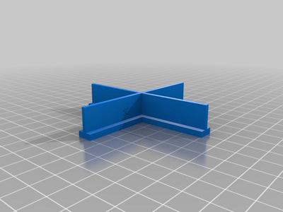 Length test stick for x and y, 80 mm x 80 mm x 15 mm