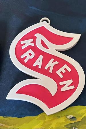 Seattle Kraken Winter Classic Logo for Necklace