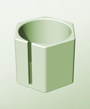 CH128-130-S Modular stacking slotted container for home decor