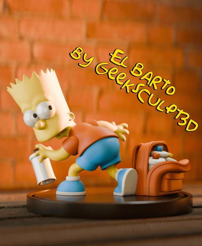 Bart Simpson Figurine - Graffiti Edition