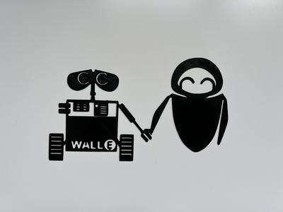 Wall E & Eve Wall Art #1