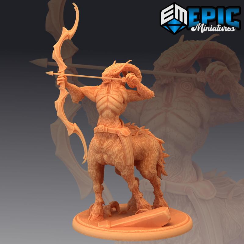 Centauroid Satyr Archer / Fey Centaur Bow & Arrow / Forest Guardian / Deer Monster