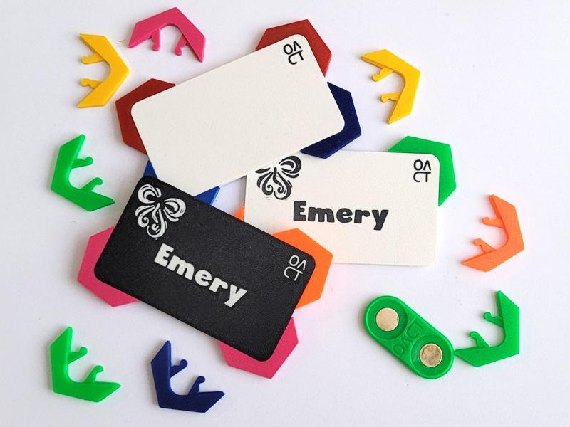 ClickTags - magnetic nametag with attachable interest wings - the queer & kinky nametag