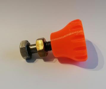 Protective cap for exposed M10 screws with internal thread