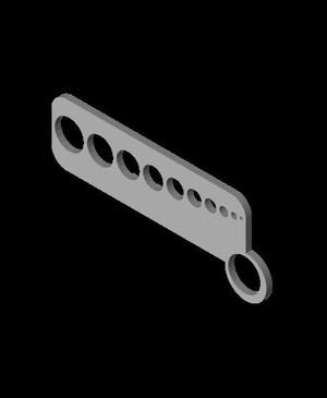 Hole size tester for LEDs. (.STL only)
