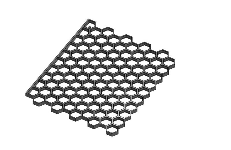 Honeycomb storage wall whit corners