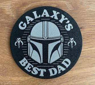 Star Wars Coaster / Dad / Mandalorian /gift idea 