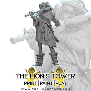 Alfonsa De Arevalao - Human Bard (32mm scale presupported miniature)