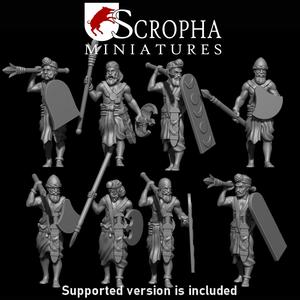 classical indian infantry spearmens