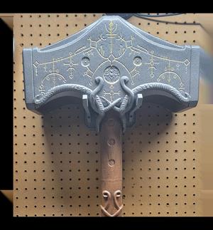 God of War Mjolnir and Leviathan Peg Board Mount