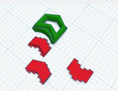 Filler/Logo base for Chevron Bracelet