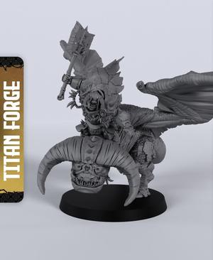 Orc Warchief on Wyvern - With Free Dragon  - 5e DnD Inspired for RPG and Wargamers