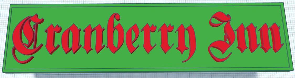 1:24 Cranberry Inn sign board