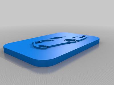 Civic hatchback with a plaque