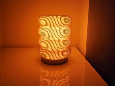 Modern Ribbed 3D Printed Lamp