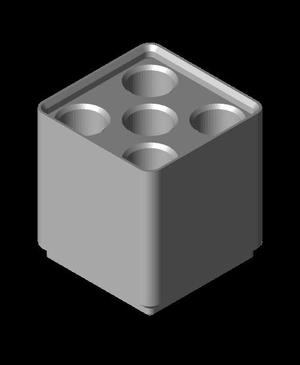 Gridfinity Bin for 5 Wagner Airless Pistol Filters (1x1x6U) - Organized Spray Painting!