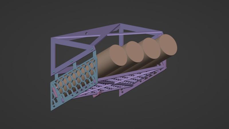 Hanging Spray Paint Shelf