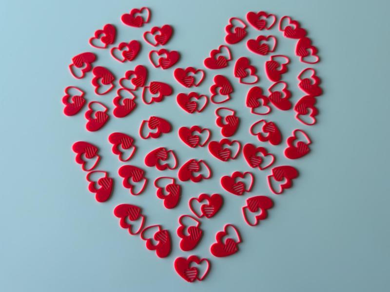 Fifty hearts brimming with love for birthdays and Mother's Day