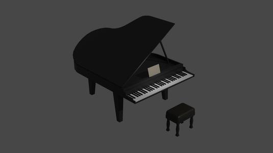 Piano and stool